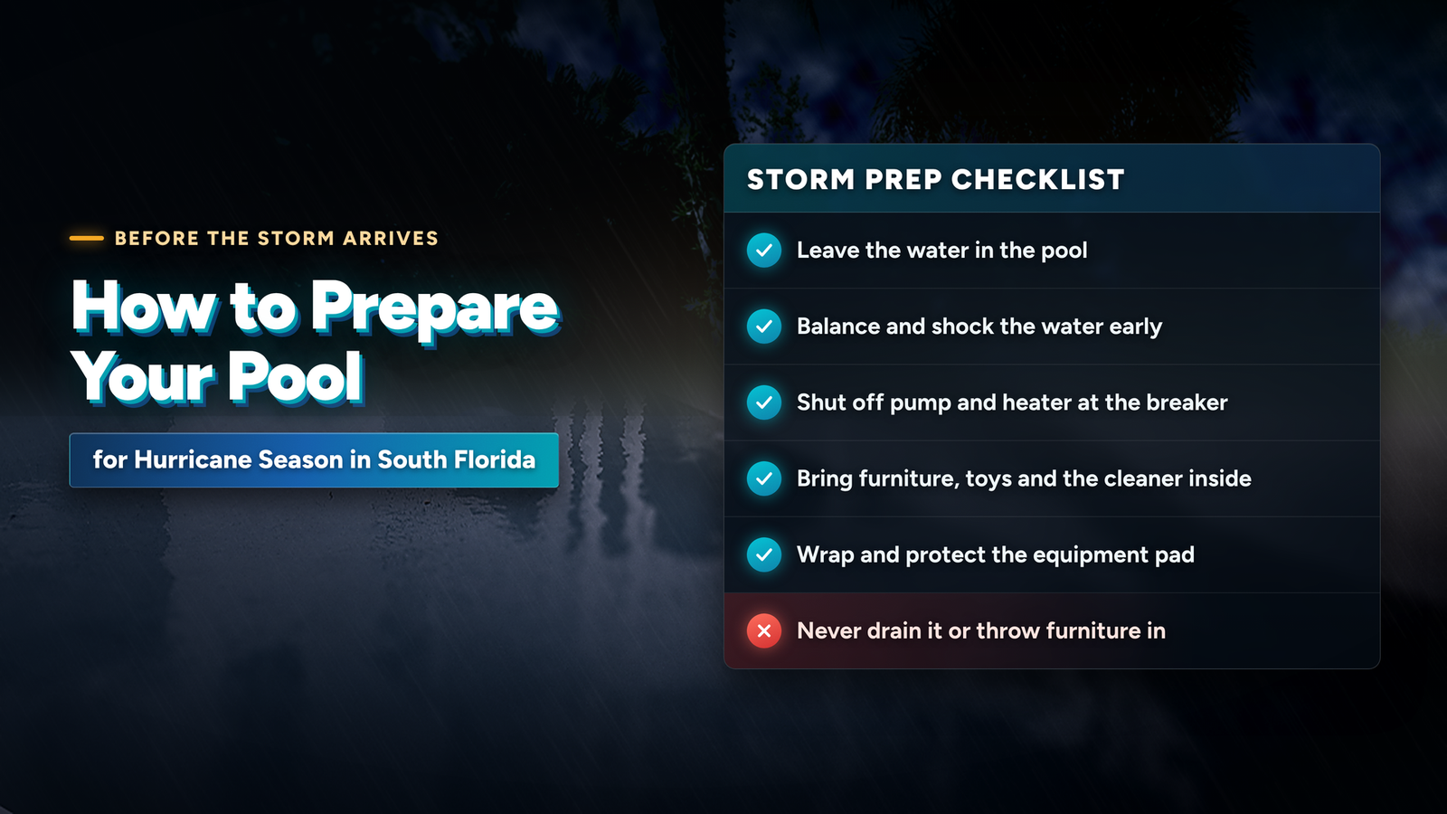 How to Prepare Your Pool for Hurricane Season in South Florida